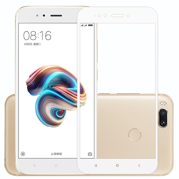 

Защитное стекло Glass PRO (Full) Screen для Xiaomi Mi A1 цветное белая рамка