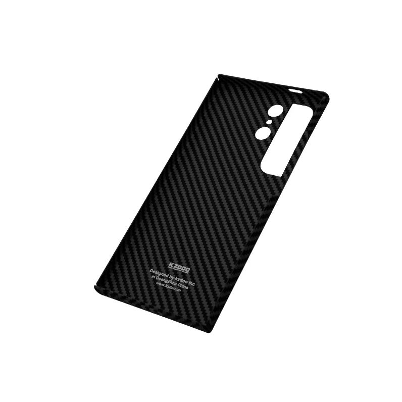 Чехол-накладка Kzdoo Keivlar Case для Samsung Galaxy S24 Ultra карбоновый (титаново-серый в полоску) Вид№2