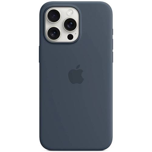 Чехол-накладка Silicone Case Series для Apple iPhone 15 Pro Max (темно-синий)