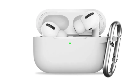 

Чехол Protective Case для AirPods Pro силиконовый с карабином (белый)