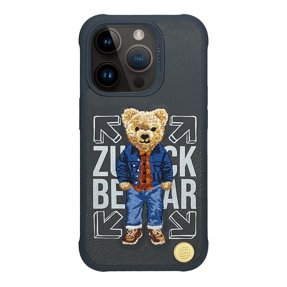 Чехол-накладка Zuck Bear San Francisco Fortune Kapak - Social Vibe для Apple iPhone 15 Pro искусcтвенная кожа (серый)