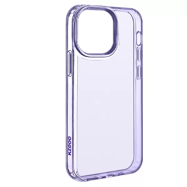 Чехол-накладка Kzdoo Guardian Case для iPhone 14 Pro Max пластиковый прозрачный (фиолетовая рамка)