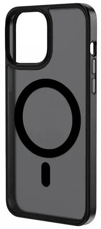 Чехол-накладка Mosbros Mag Comfortable для Apple iPhone 16 Pro пластиковый прозрачно-черный (черная рамка)