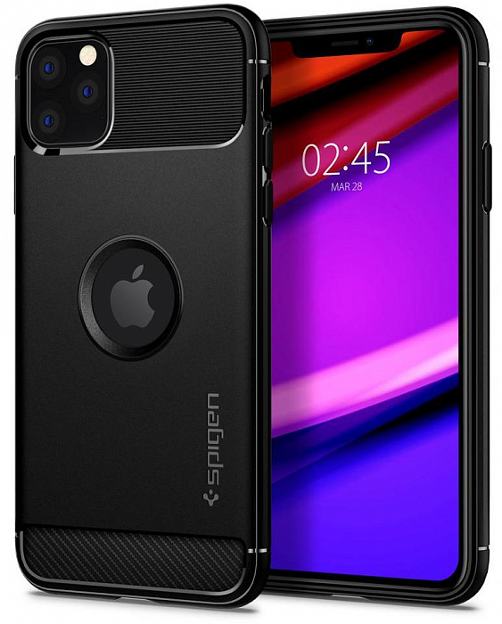 

Чехол-накладка Spigen Rugged Armor для Apple iPhone 11 Pro (Черный матовый) SGP 077CS27231