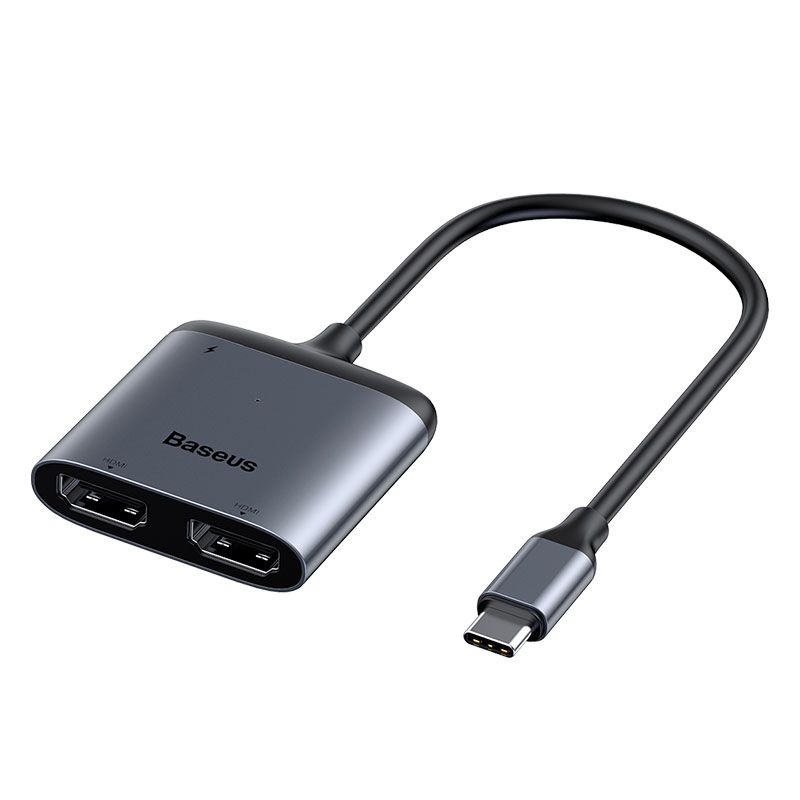 

Переходник Baseus Enjoy series Type-C на HDMI x 2/PD HD intelligent Hub adapter (Grey)