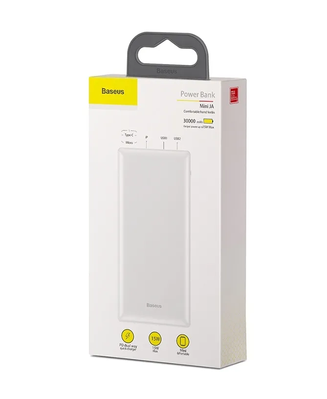 

Внешний аккумулятор Baseus X30 Power Bank Mini JA 30000mAh (белый) (PPJAN-C02)