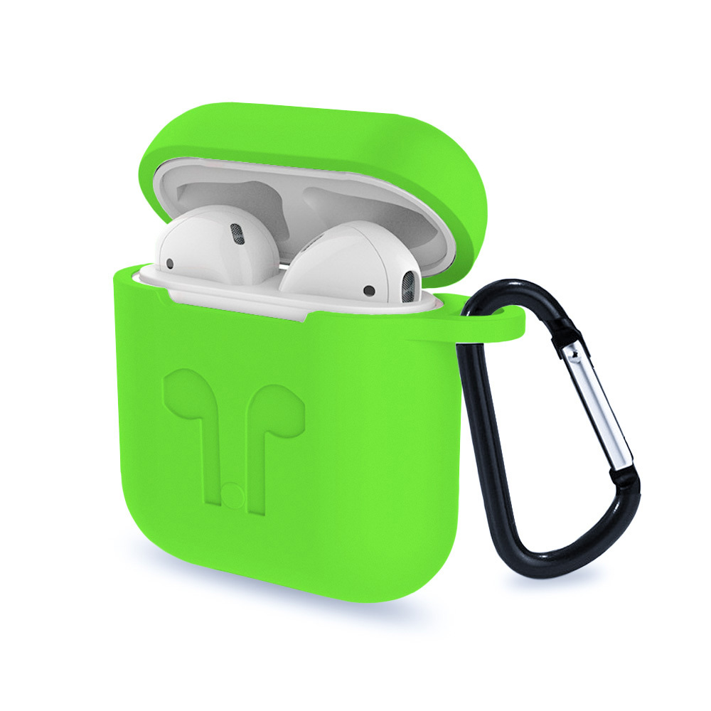 

Чехол Protective Case для AirPods силиконовый с карабином (салатовый)