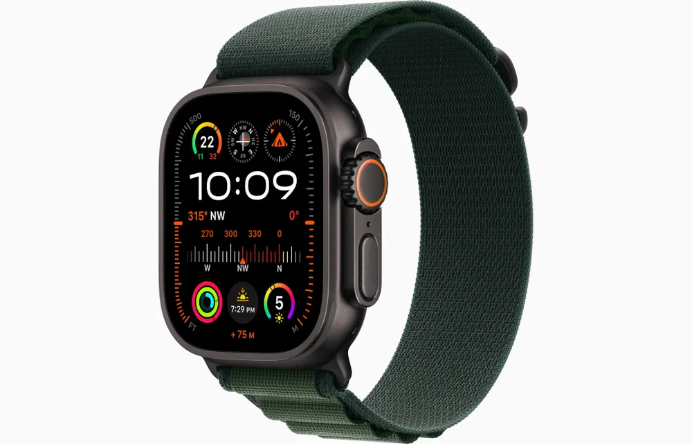 Смарт-часы Apple Watch Ultra 2 (2024) 49mm Black Titanium Case Dark Green Alpine Loop (L)