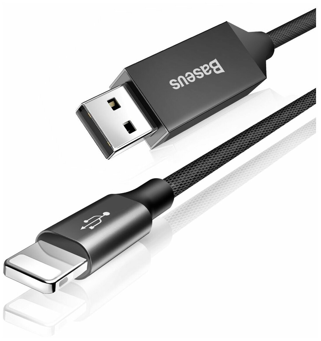 

Кабель Baseus Yiven Cable 2.4A (USB) на (Lightning) (CALYW-01) 120см тканевая оплётка (черный)