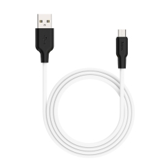 

Кабель Hoco X21 Plus Data Cable (MicroUSB) на (Type-C) 100см 2.4А силикон (белый)