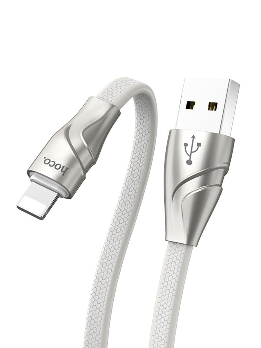 

Кабель Hoco U57 (USB) 3 в 1 Lightning 8 pin/ Micro/ Type-C 120 см 2.4A силикон (белый)