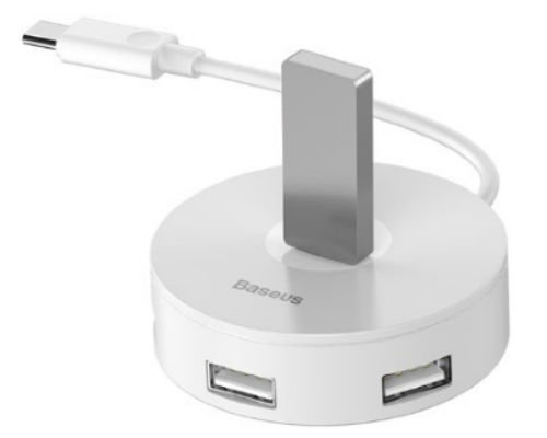 Адаптер Baseus USB Type-C на USB 3.0 х 1 / USB 2.0 х 3  (белый)