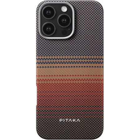 Чехол PITAKA StarPeak Tactile Woven Case для iPhone 16 Pro Max карбоновый (арамид) Sunset