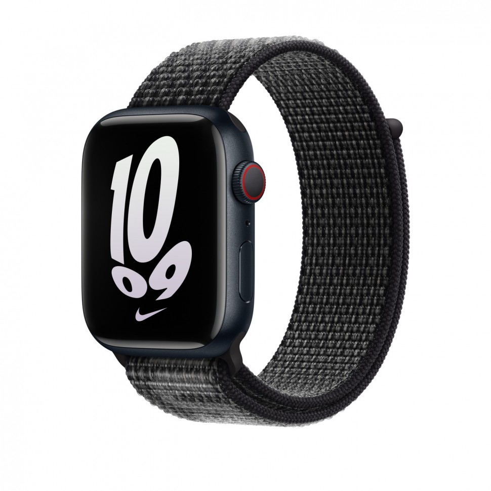 

Ремешок Apple для Watch 45mm Black/Summit White Nike Sport Loop