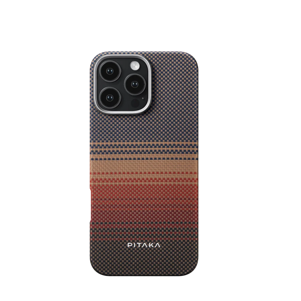 Чехол PITAKA StarPeak Tactile Woven Case для iPhone 16 Pro карбоновый (арамид) Sunset