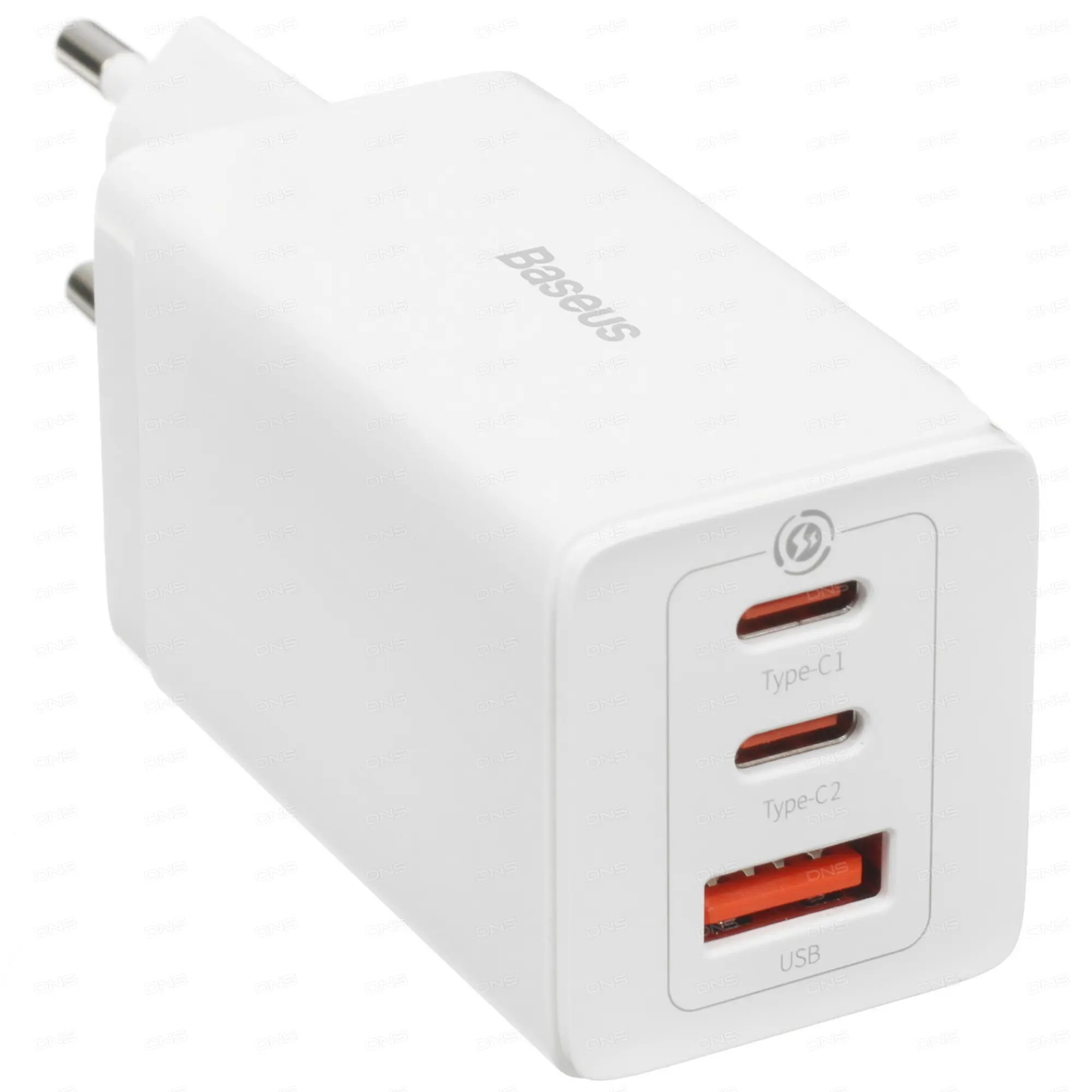 

Сетевое зарядное устройство Baseus GaN5 Pro Fast Charger 100W USB/Type-C+ кабель Type-C/Type-C (CCGP090202) (белый)