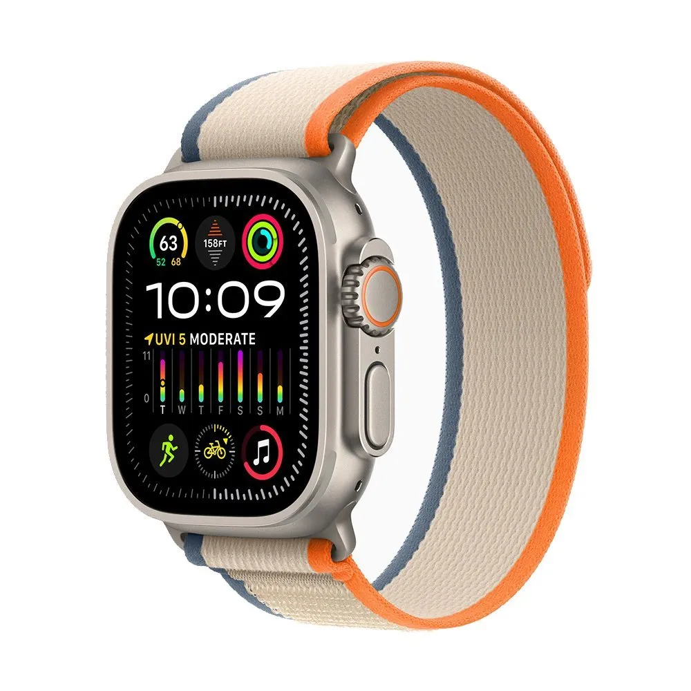 Apple Watch Ultra 2 49 mm (GPS+Cellular) Titanium Case Orange/Beige Trail  Loop (M/L) (MRF23/MRFM3) купить в Москве! Часы Эпл по лучшей цене.  Доставка, ...