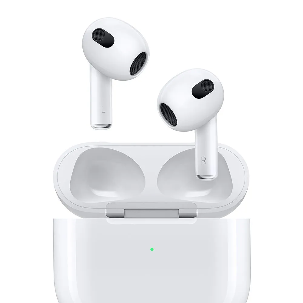 Беспроводная гарнитура Apple AirPods 3 (без беспроводной зарядки чехла)  (MPNY3) купить в Москве! Цена, фото, характеристики, отзывы.